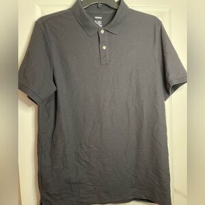 Sonoma Black Polo Shirt Relaxed Fit Knit mens xl tall